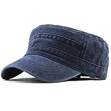 Yixda Unisex Vintage Military Army Flat Cap Verstellbare Baseballmütze Kappe...
