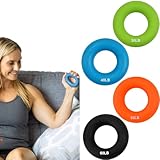 CAREDGO 4 Stück Handtrainer Unterarmtrainer Ring Fingertrainer Silikon...