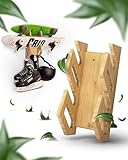 CRID Doppel Skateboard Wandhalterung aus Bambus - Universal Halterung für 2...
