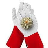 NoCry dornensichere und stichfeste Gartenhandschuhe aus Leder mit extra langem...