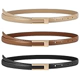 flintronic Ledergürtel Damen, Verstellbarer Schmaler Taillengürtel für Damen,...