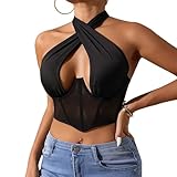 Sexy Strappy Harness Bra, Frauen Elastic Cage Bralette Cupless Lingerie, Punk...