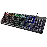 RisoPhy Mechanische Gaming-Tastatur,RGB 104 Tasten Ultradünne Gamer Tastatur...