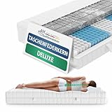 AM Qualitätsmatratzen 3D Deluxe Taschenfederkernmatratze 90x200cm H3 24cm -...