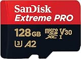 SanDisk Extreme PRO microSDXC UHS-I Speicherkarte 128 GB + Adapter & RescuePRO...