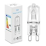 BROTOU 4er Pack G9 Halogenlampen, G9 Halogen Leuchtmittel 40W 230V 2800K...