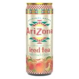 AriZona – Schwarzer Tee mit Pfirsichgeschmack – Packung mit 12 Dosen 330 ml...