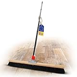 Novaliv Großer Besen Saalbesen 80 cm mit Stiel Borsten Kunstborsten Besen fein...