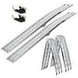 TRUTZHOLM 2 x Auffahrrampe klappbar 228 cm Traglast 680 kg Alu grau gelocht...