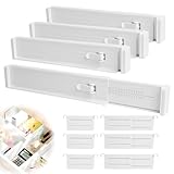 10 Stück Schubladentrenner Verstellbar, 33-58 cm Kunststoff Schubladentrenner,...