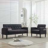 GRAVFORCE Sofa Set Sofa und Ohrensessel, Couch mit Ladefunktion, Sessel mit...