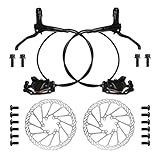 Uennm Fahrrad Hydraulische Scheibenbremsen Set, Fahrrad Scheibenbremse Set Vorne...