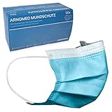 ARNOMED Masken Medizinisch 50x, Masken in Blau, OP Masken CE zertifiziert,...