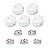 ABUS Rauchmelder RWM90 - 5er Set mit Magnethalterung - mit austauschbarer...