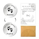 Entscheidungsmünze Papa Mama, Geschenke Zur Geburt, Neue Eltern Geschenk...