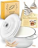 KRUSTENZAUBER Gusseisen Topf als Schmortopf mit Deckel - 26cm Emaille Topf als...