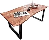 SAM Baumkantentisch 160x85 cm Quarto, Akazienholz massiv + naturfarben, Esstisch...