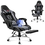 COLAMY Gaming Stuhl, Computer Stuhl mit Fußstütze und Lendenwirbelstütze,...