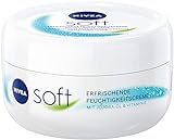 NIVEA Soft erfrischende Feuchtigkeitscreme (200 ml), pflegende Soft Creme mit...