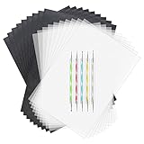 ASTARON Kohlepapier und Pauspapier, 150 Blatt schwarzes Kohlepapier Carbon und...