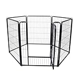 XMTECH 6-teilig Welpenlaufstall Freilaufgehege Hundelaufstall 80cm hoch,...