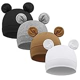 DRESHOW 4 Stücke Unisex Hut Junge Mütze Frühling Mützchen Kleinkind...