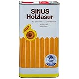 Burtex - Sinus Holzlasur 5l Farblos - Für Innen & Außen - Seidenmatt - Für...