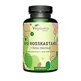 ROSSKASTANIENEXTRAKT Kapseln Vegavero® | 100% BIO | 800 mg Extrakt mit Weinlaub...