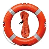 Klovoo Rettungsring mit Schwimmleine, SOLAS- und Med-zugelassen und zertifiziert...