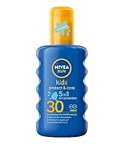 NIVEA SUN Befeuchtendes Sonnenschutzspray für Kinder KIDS SPF 30 mit blühender...