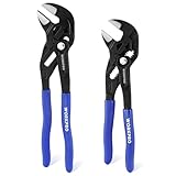 WORKPRO Zangenschlüssel-Set 2-teilig, 180mm & 255mm, Rillengelenkzange ohne...
