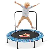 Kindertrampolin mit Handlauf, Mini Trampolin für Kinder, Gartentrampoline,...