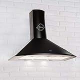 Gurari C 046 Dunstabzugshaube 90 cm in Schwarz, 1000m³/h,Sehr Saugstark, 3...