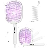 WOCVRYY Elektrische Fliegenklatsche Extra Stark 4000V 1800mAh 3 in 1 Akku...