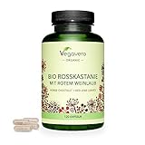 ROSSKASTANIENEXTRAKT Kapseln Vegavero ® | 100% BIO | 800 mg Extrakt mit...