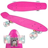 Malplay Mini Skateboard mit Leuchtende RGB LED-Räder | 22' Cruiser Board für...