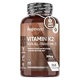 Vitamin K2 MK7-365 vegane Tabletten - 200µg je Dosis - 100% All-Trans...