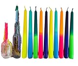 TROPFKERZEN 10er SET Tropfkerzen bunt perfekt zum betropfen Tropfenkerze,...