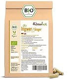 Ingwer Kapseln Bio 400 Stück | Nachfüllpack | 500 mg Ingwer-Pulver pro Kapsel...