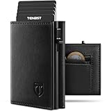 TENBST Geldbörse Herren mit RFID Schutz, Slim Wallet mit Münzfach, 10 Karten...