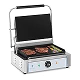 Royal Catering Gastro-Kontaktgrill 2200 W 300 °C 34,8 x 23 cm emailliertes...