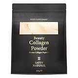 Satin Naturel Kollagen Pulver Hochdosiert mit Hyaluron & Vitamin C - Kollagen...