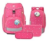 SKYSPER Schulranzen Set 5-teilig für Jungen Mädchen 1. Klasse Grundschule...