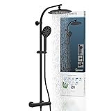 SCHÜTTE MADURA Duschsystem mit Thermostat, Duschset Regendusche inkl....