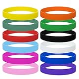 Armband Silikon, 12 Stück Silikonarmband Herren Kinder Gummiarmbänder Mehrere...