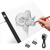 VFANDV LED Licht Pad A4, Tragbare Dimmbare Leuchtplatte Mit 3...