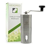 HEXOMED Edelstahl Tablettenmörser zum Drehen - für alle (kleine und große)...