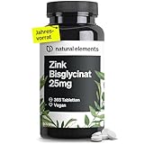 Zink 25mg – 365 Tabletten – gut verträgliches Zinkbisglycinat (Zink-Chelat)...