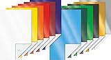 Heyda Glanzpapier-Bastelmappe (Buntpapier) | 18,5×29,5 cm, 12 Blatt, 80 g/m²