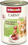 animonda Carny Katzen Nassfutter Kitten Rind + Huhn + Kaninchen (12 x 400g),...